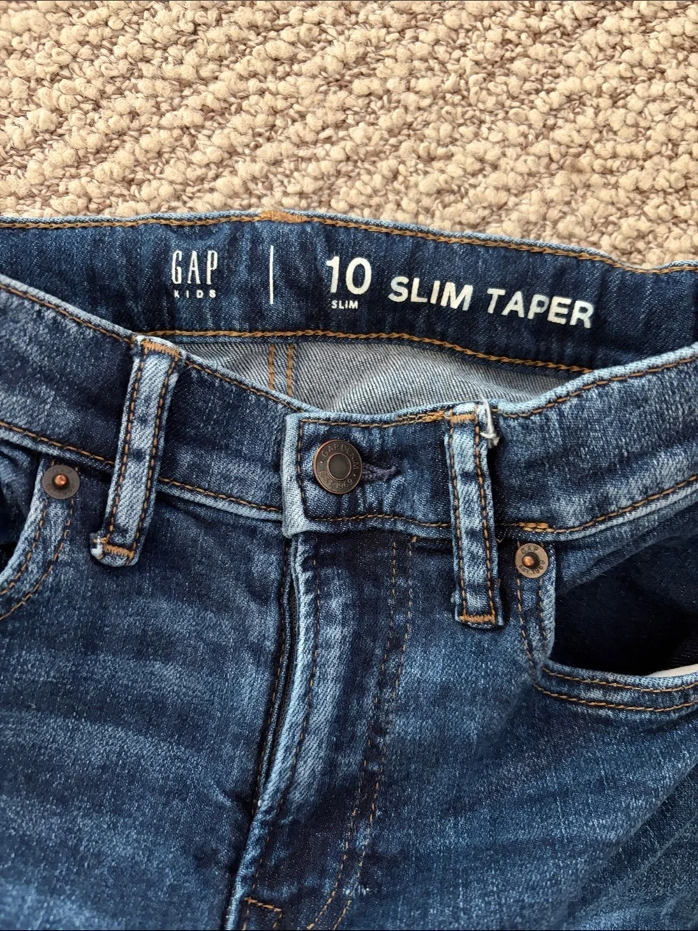 GAP Men's Slim Jeans in Washed Blue Denim